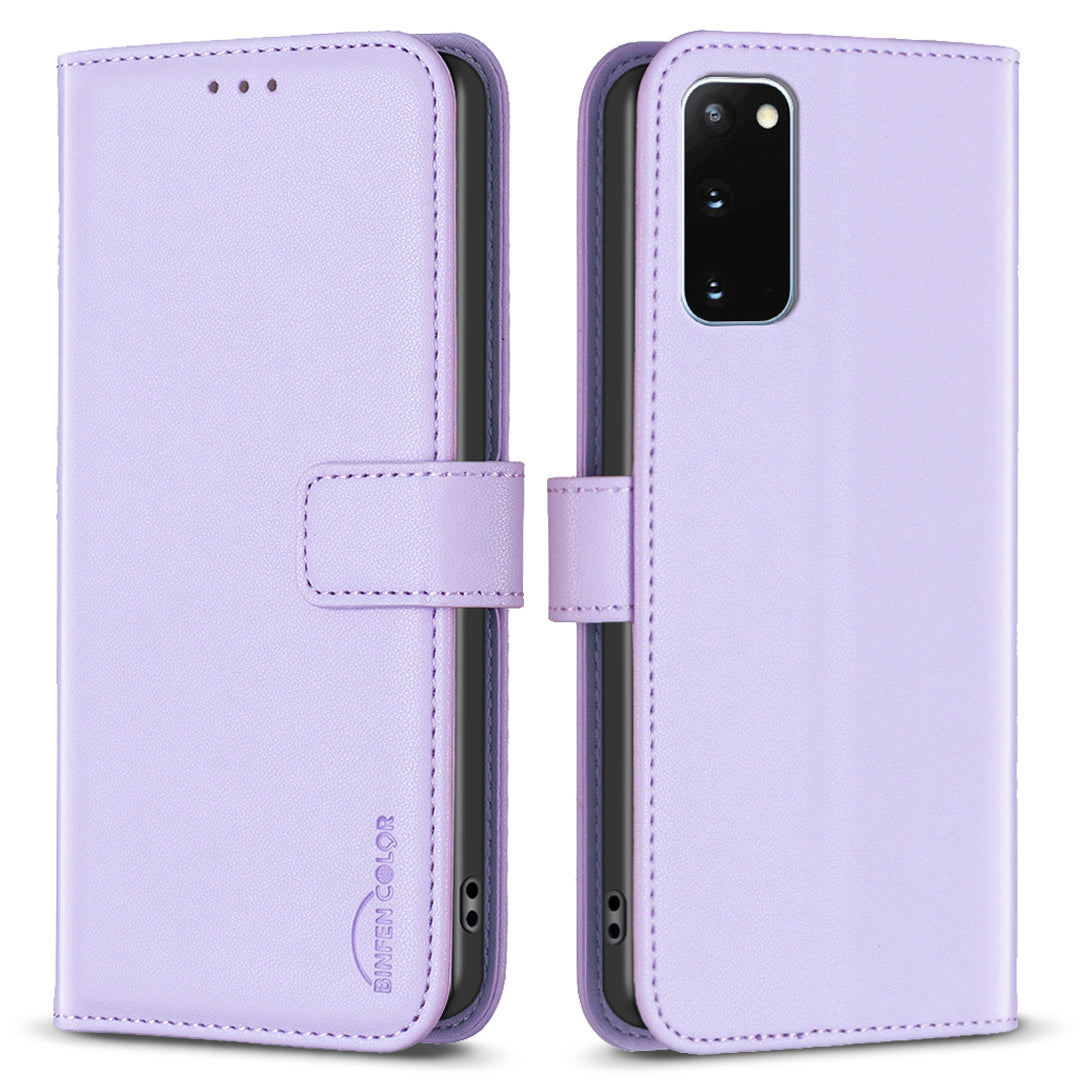 BINFEN COLOR BF17 For Samsung Galaxy S20 4G / 5G Flip Folio Wallet Cover PU Leather Stand Phone Case BINFEN COLOR BF17 For Samsung Galaxy S20 4G / 5G Flip Folio Wallet Cover PU Leather Stand Phone Case